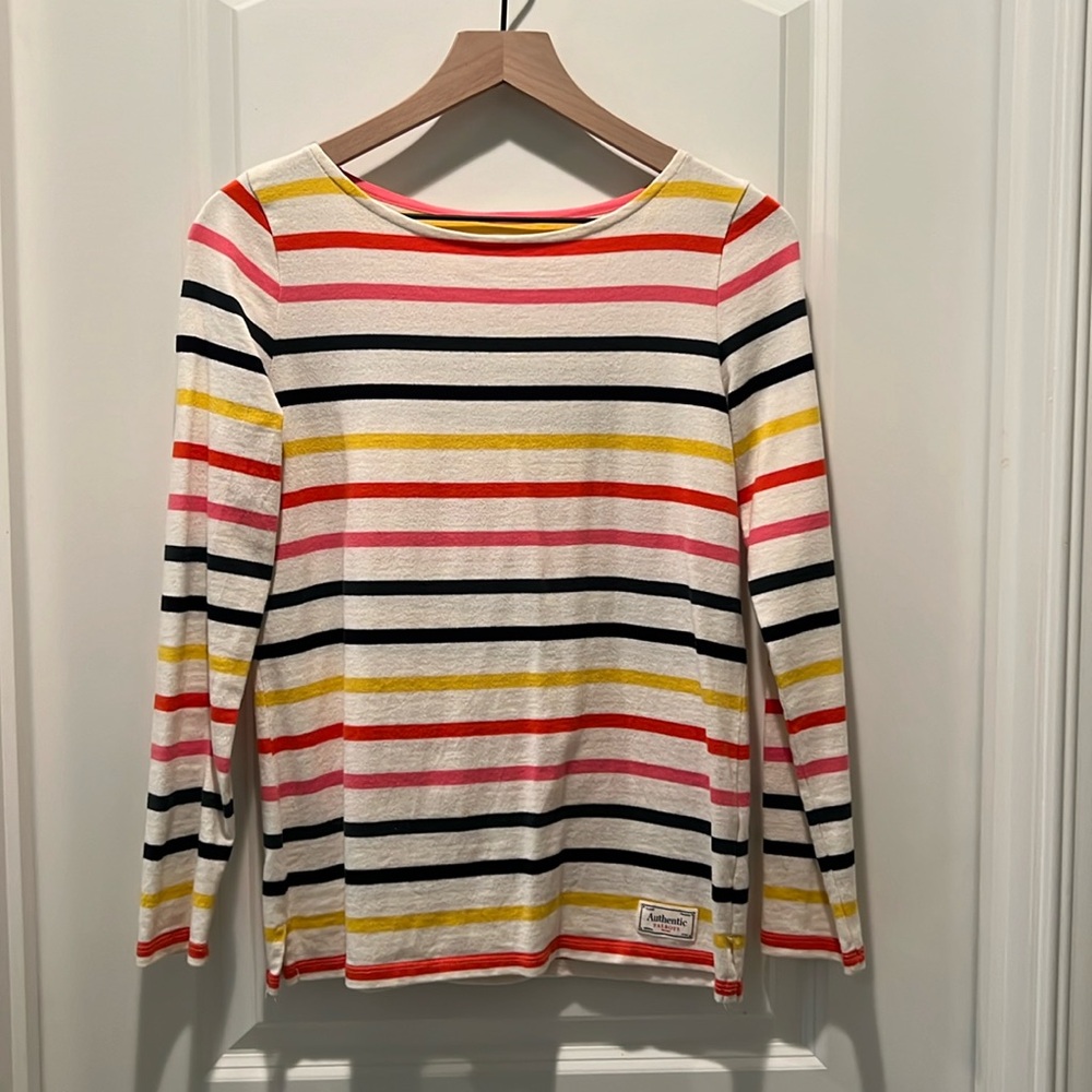 Talbots Breton striped top size XS 100% cotton